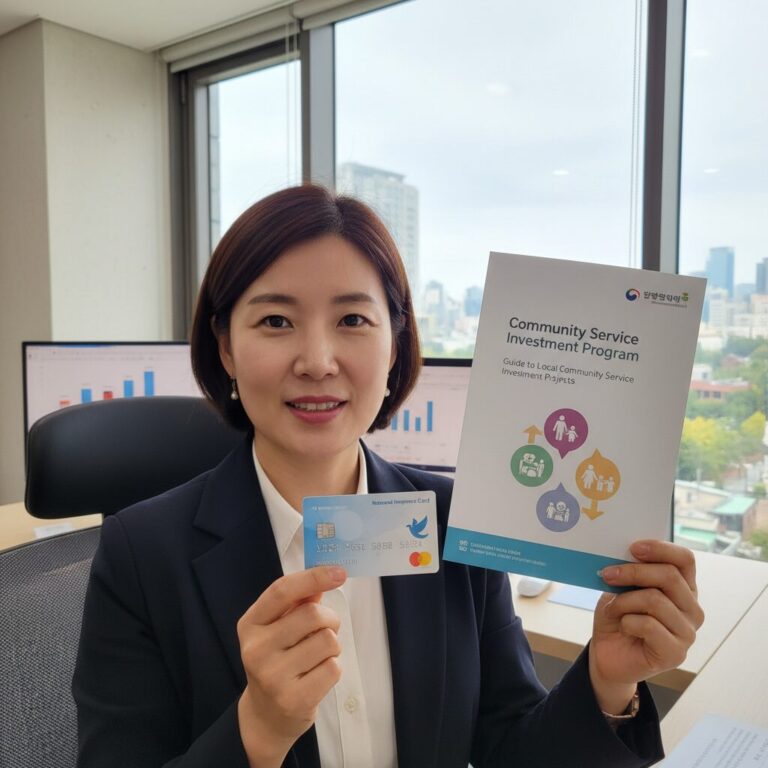 지역사회서비스 투자사업 안내문과 국민행복카드