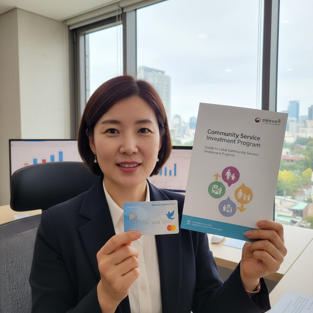 지역사회서비스 투자사업 안내문과 국민행복카드
