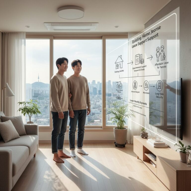 기존주택 전세임대주택 지원사업 개념을 설명하는 그림