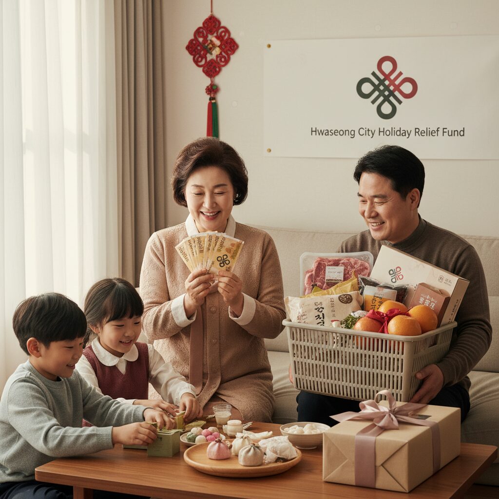 화성시 명절위로금으로 따뜻한 명절 준비를 하는 모습을 상징하는 이미지