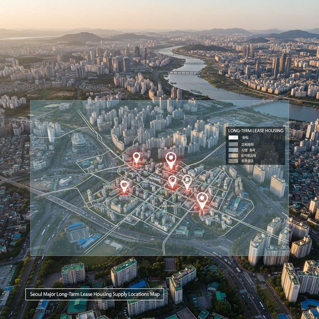 서울시 주요 장기전세주택 공급지역 위치도