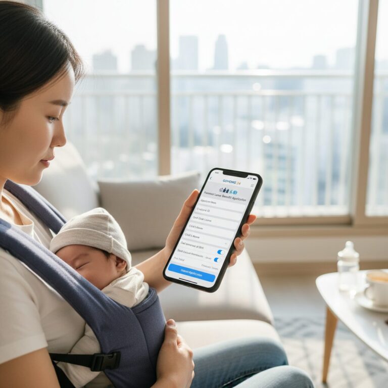 고용24 앱에서 육아휴직 급여 신청 화면 예시