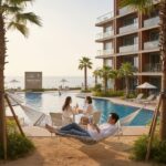 근로자 휴양콘도 지원사업을 상징하는 휴가와 휴식의 이미지