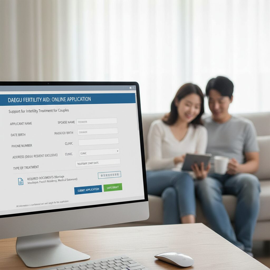 대구형 난임부부 시술비 지원 온라인 신청 화면 예시