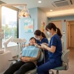 장애인구강진료센터에서 치과 치료를 받는 모습