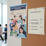 대전 장애인 평생교육이용권 안내 포스터와 신청 방법이 적힌 문서