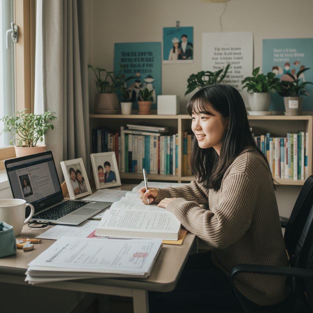 긴급복지 교육지원을 통해 학생이 학업을 지속하고 있는 모습
