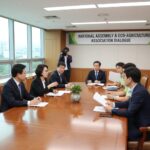 국회 의원과 친환경농업협회 간담회 현장 사진