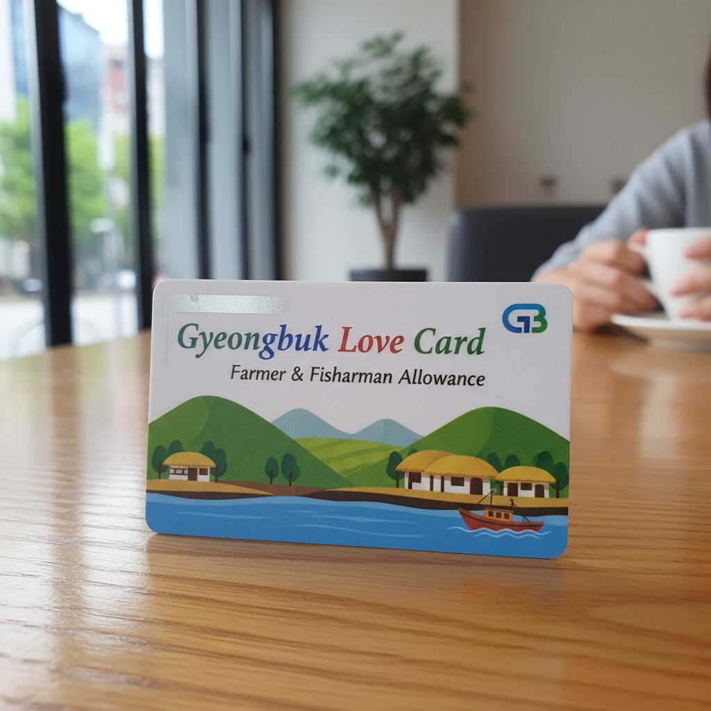 경상북도 농어민수당 지급용 지역사랑상품권 카드 이미지