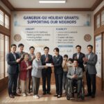 강남구 명절위문금 개념과 지원 대상자를 설명하는 이미지