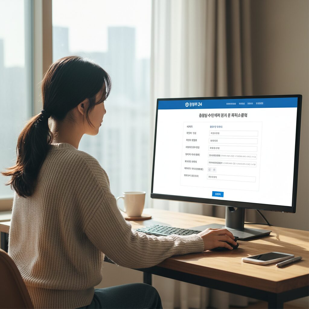 정부24 웹사이트에서 충남 청년 주택임차보증금 이자지원 연장 신청 화면