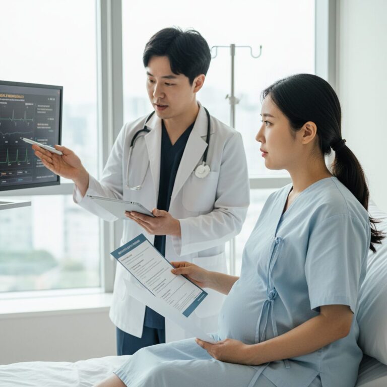 고위험 임신 질환을 겪는 임산부와 의료비 지원에 대한 설명 이미지