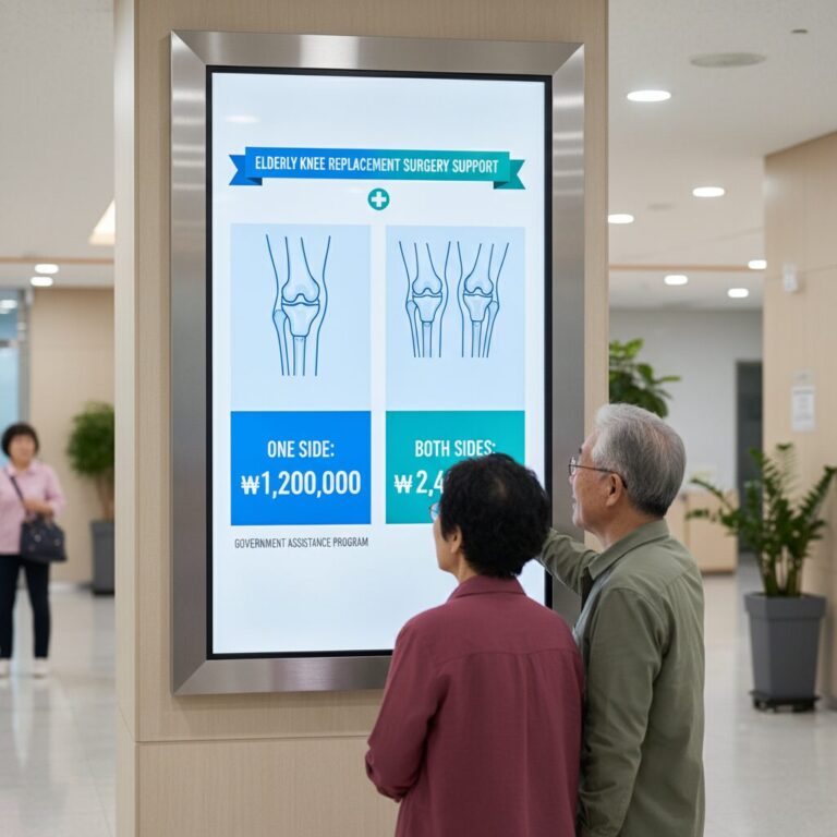노인 무릎 인공관절 수술 지원금 한쪽 120만원 양쪽 240만원 정보 인포그래픽