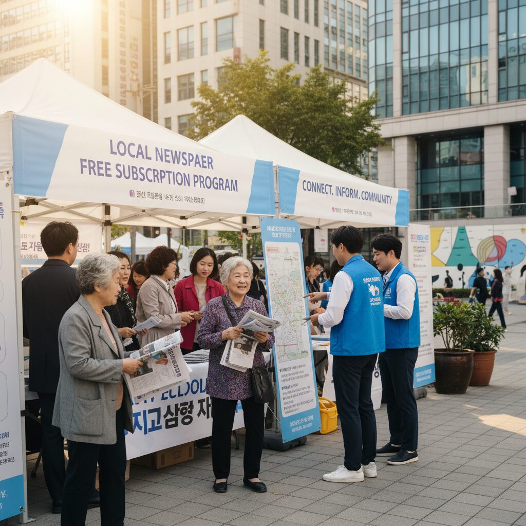 지역신문 무료 구독 지원 사업을 소개하는 이미지