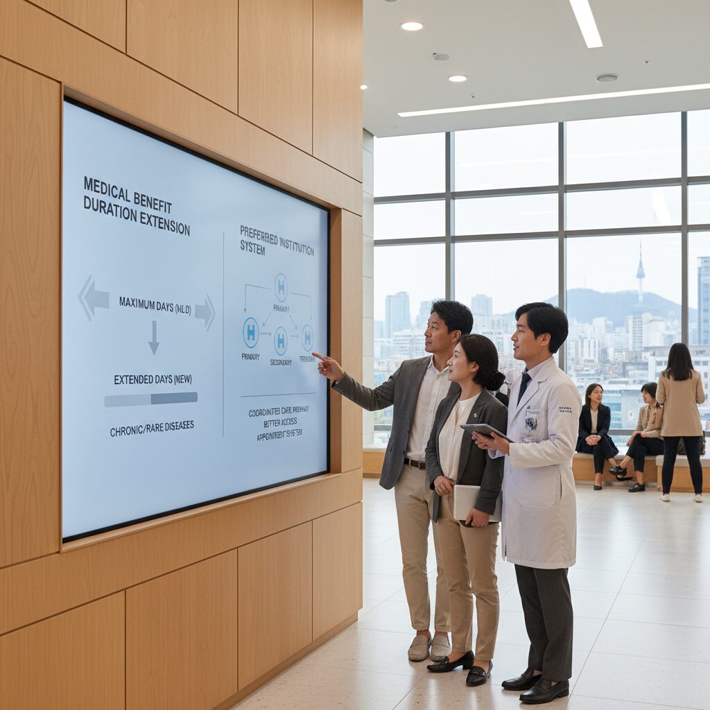 의료급여 상한일수 연장과 선택기관제 설명 인포그래픽