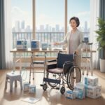 의료급여로 지원받는 다양한 의료기기와 소모품 일러스트