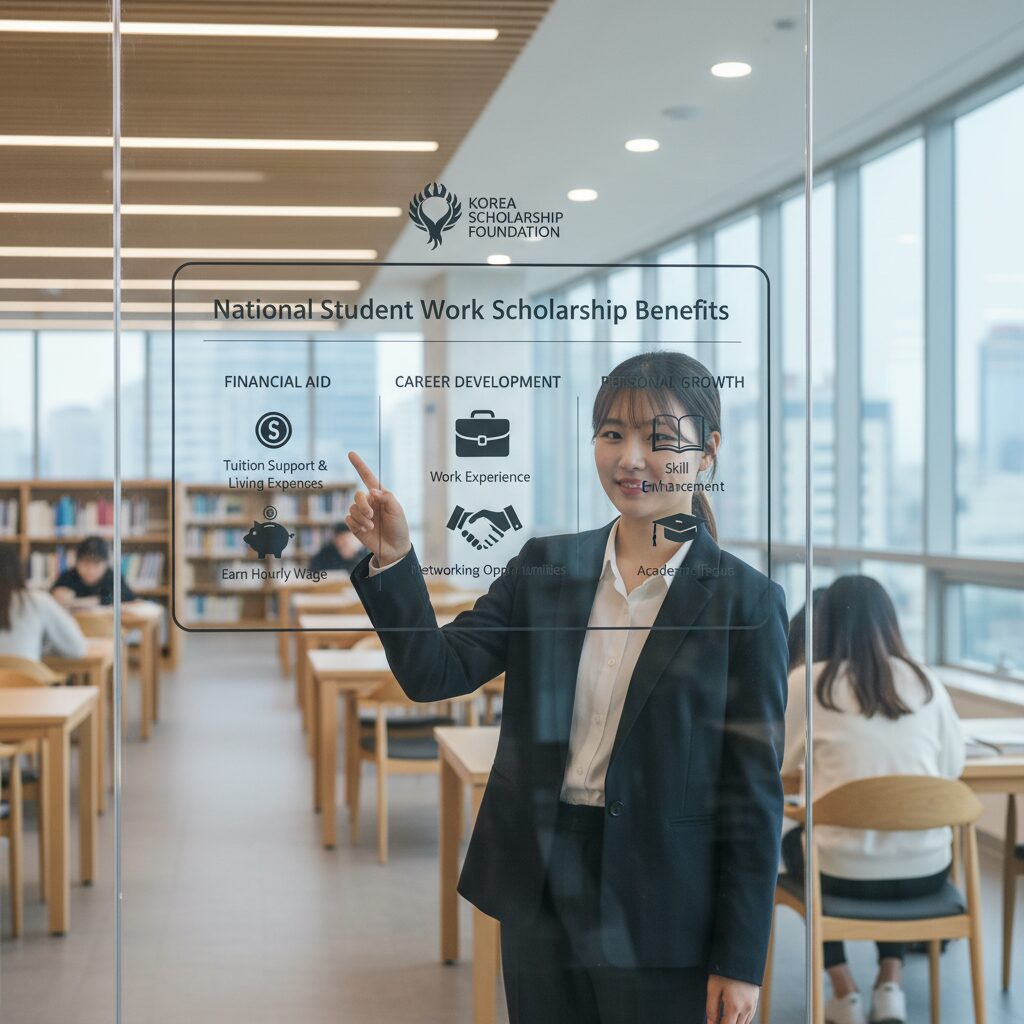 국가근로장학금 혜택을 소개하는 인포그래픽