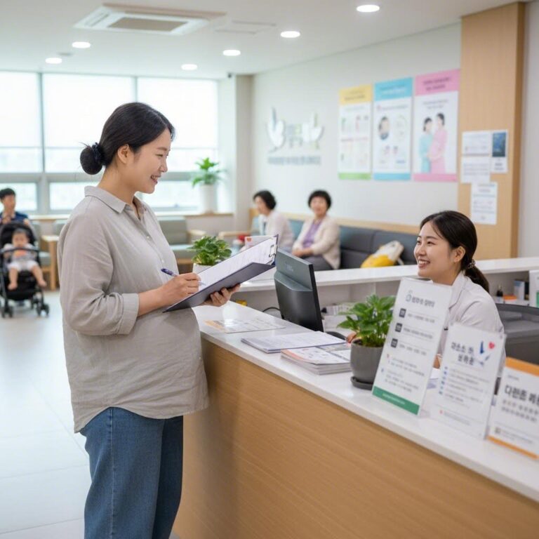 임산부가 보건소에 등록하는 과정