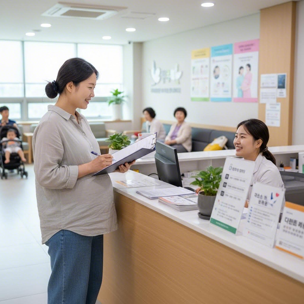 임산부가 보건소에 등록하는 과정