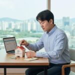 청년이 저금통에 동전을 넣는 모습을 상징하는 이미지, 경기도 청년 노동자 통장으로 자산 형성