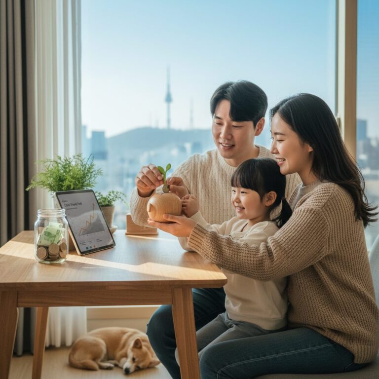 디딤씨앗통장으로 아이의 미래를 위한 자산이 쌓이는 모습을 상징하는 이미지