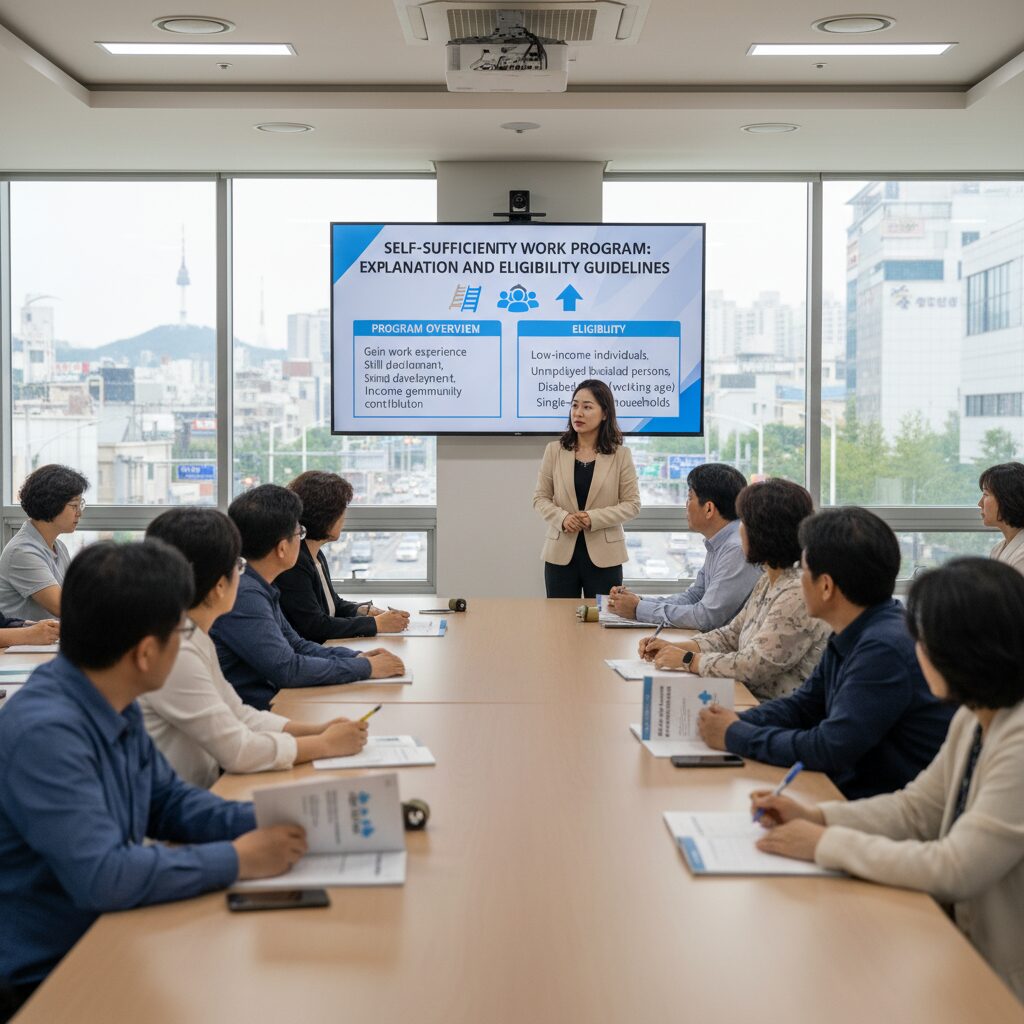 자활근로사업 설명과 지원 대상 안내