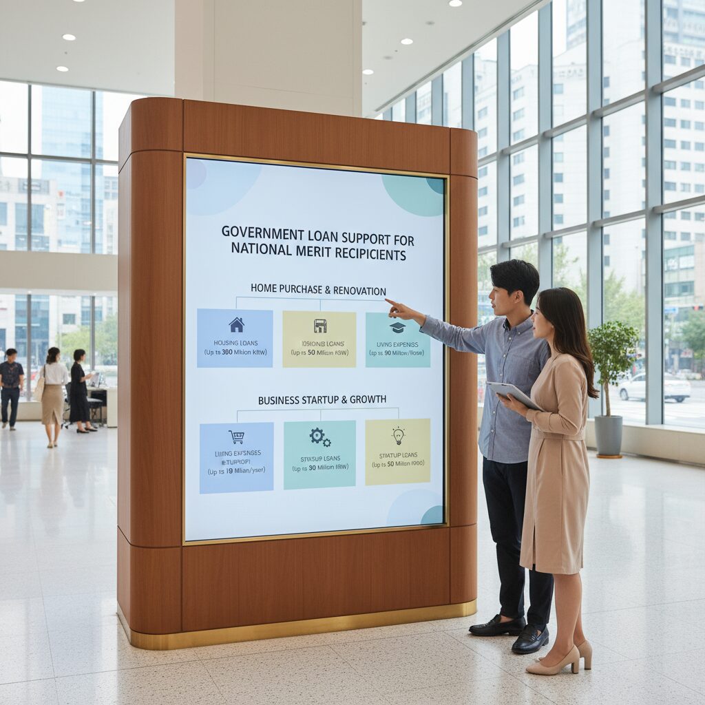 국가보훈대상자 대부지원 종류와 한도를 보여주는 인포그래픽