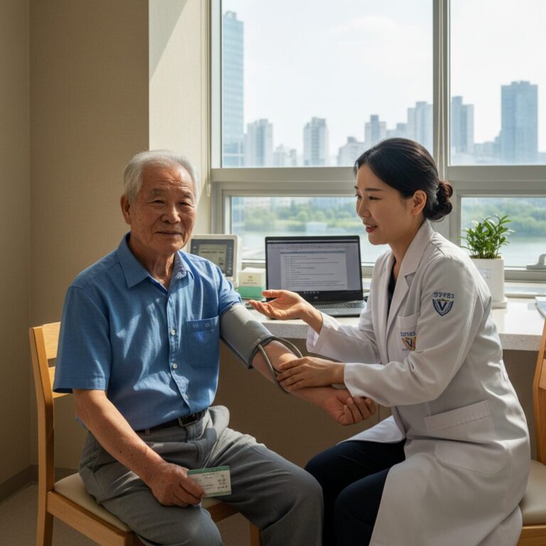 국비진료 대상자로서 보훈병원 진료 모습