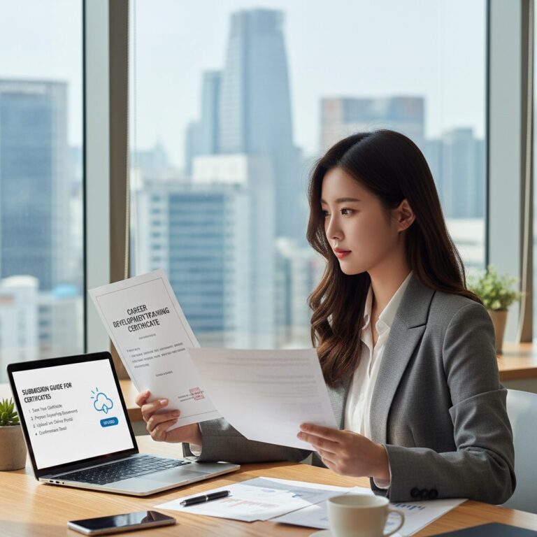 직업능력개발훈련 수강증명서 제출 방법