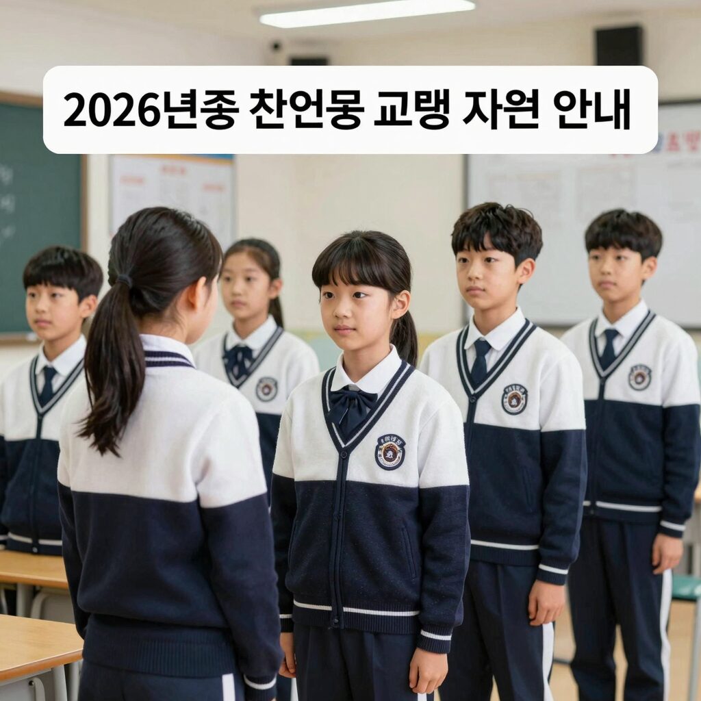 2026년 중고등학교 신입생 교복 지원 안내 이미지