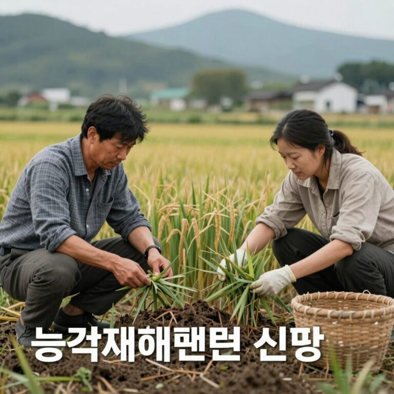 농업인과 농업재해보험 신청 모습