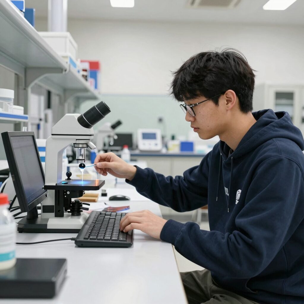 두뇌한국21 BK21 사업 연구 장학금 지원 대학원생 실험실 연구 모습