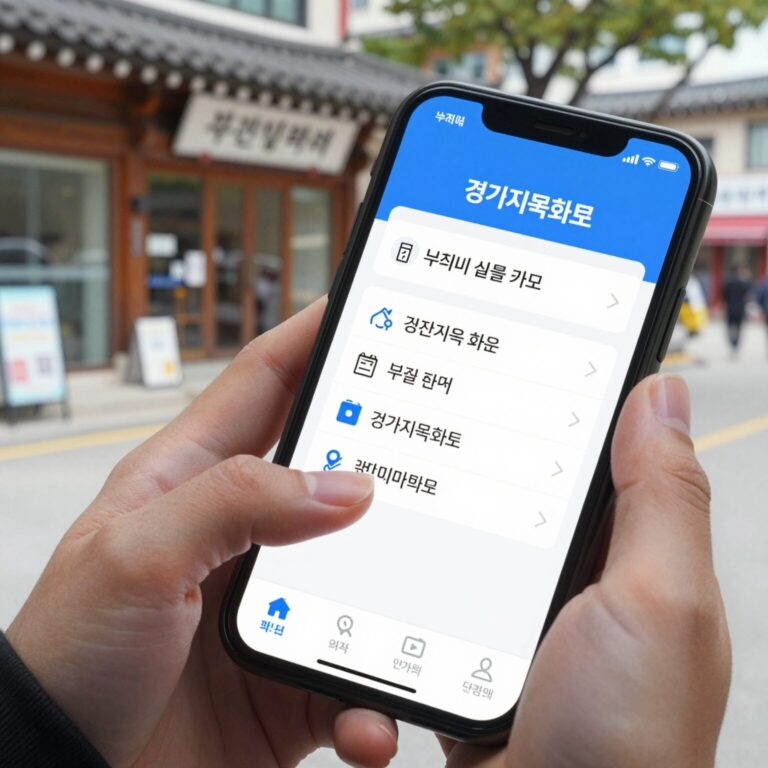 부천페이 실물 카드와 경기지역화폐 앱 화면, 부천시내 가맹점에서 사용하는 모습