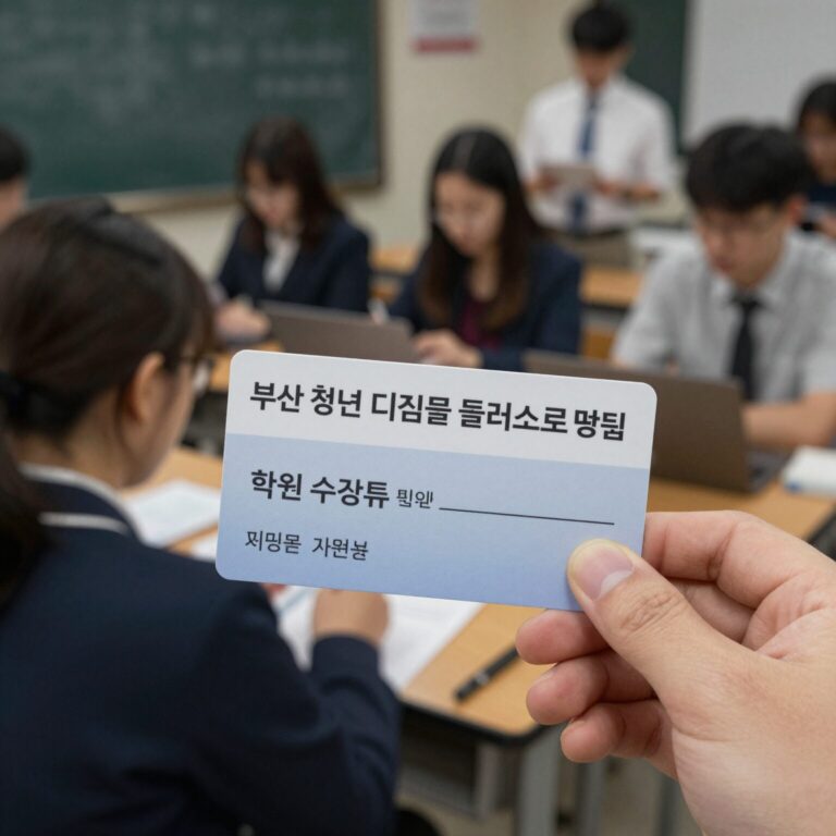 부산 청년 디딤돌 카드 플러스로 학원 수강료와 면접복 구입 등 지원금 사용하는 모습