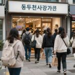 동두천사랑카드로 지역 가게에서 즐겁게 쇼핑하는 모습