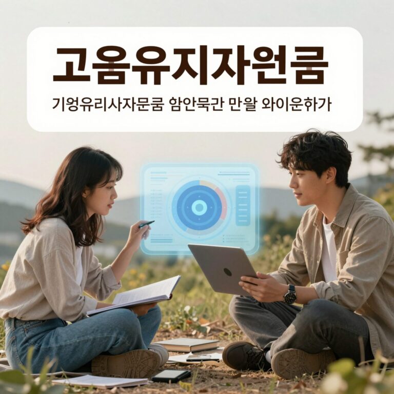 고용유지지원금 개념을 설명하는 그래픽, 기업과 근로자가 협력하는 모습