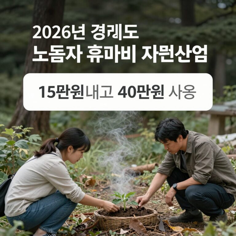 2026년 경기도 노동자 휴가비 지원사업 요약 이미지 15만원 내고 40만원 사용