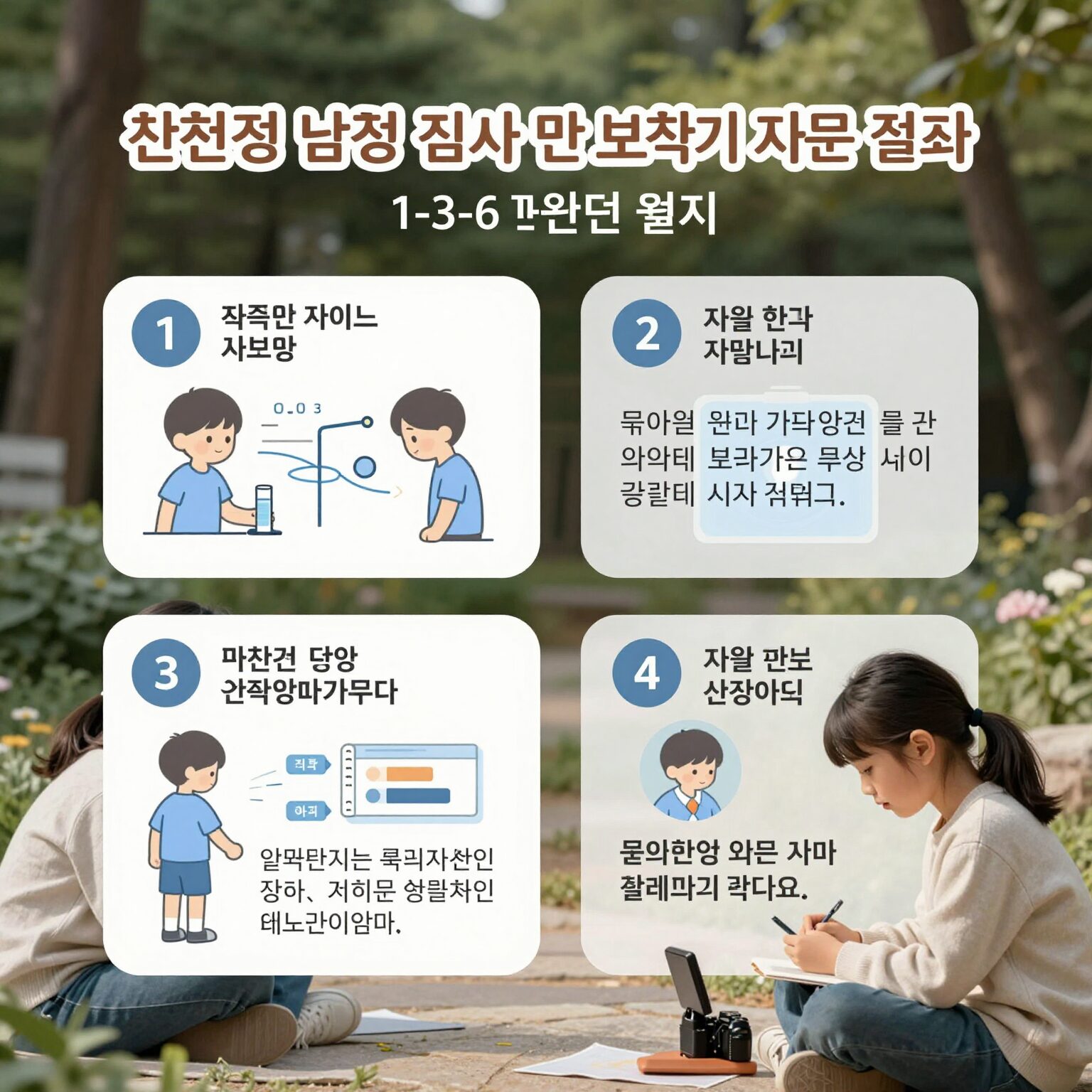 선천성 난청 검사 및 보청기 지원 절차를 보여주는 인포그래픽, 1-3-6 원칙과 지원 단계를 그림으로 설명