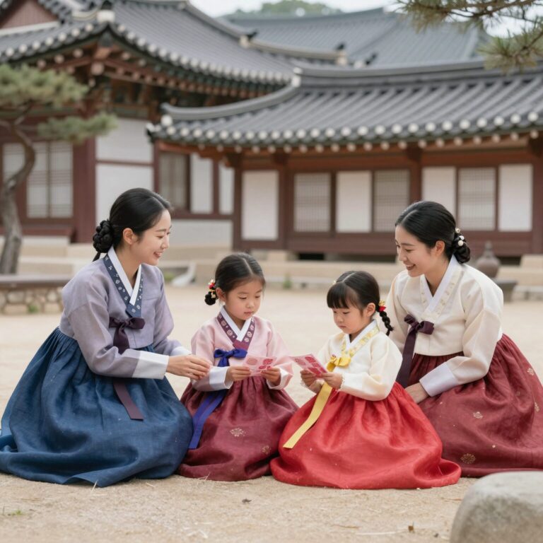 따뜻한 명절 분위기와 가족, 명절위문금 개념 이미지