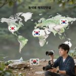 세계지도 위에 다양한 국제기구 로고가 표시된 농식품 해외인턴십 개념 이미지