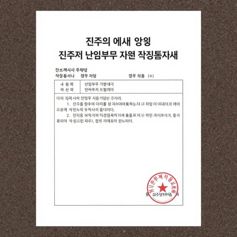 진주시 난임부부 지원 결정통지서 예시 화면 정부 지원과 진주형 지원이 함께 표기됨