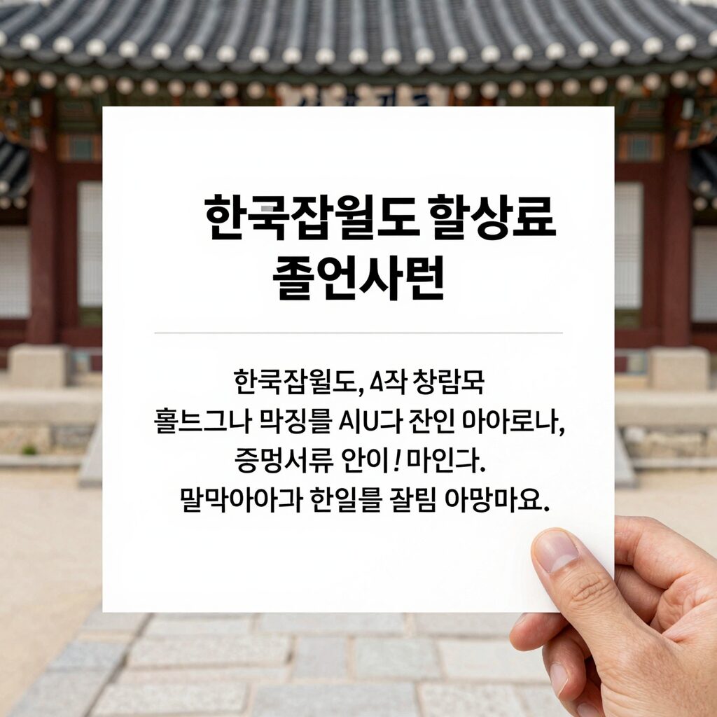 한국잡월드 입장료 할인을 위한 증명서류 준비 방법 안내