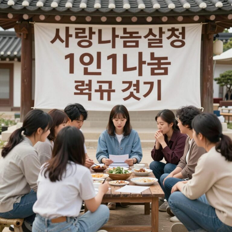 사랑나눔실천 1인1나눔 계좌 갖기 캠페인 포스터와 후원금 전달식 모습