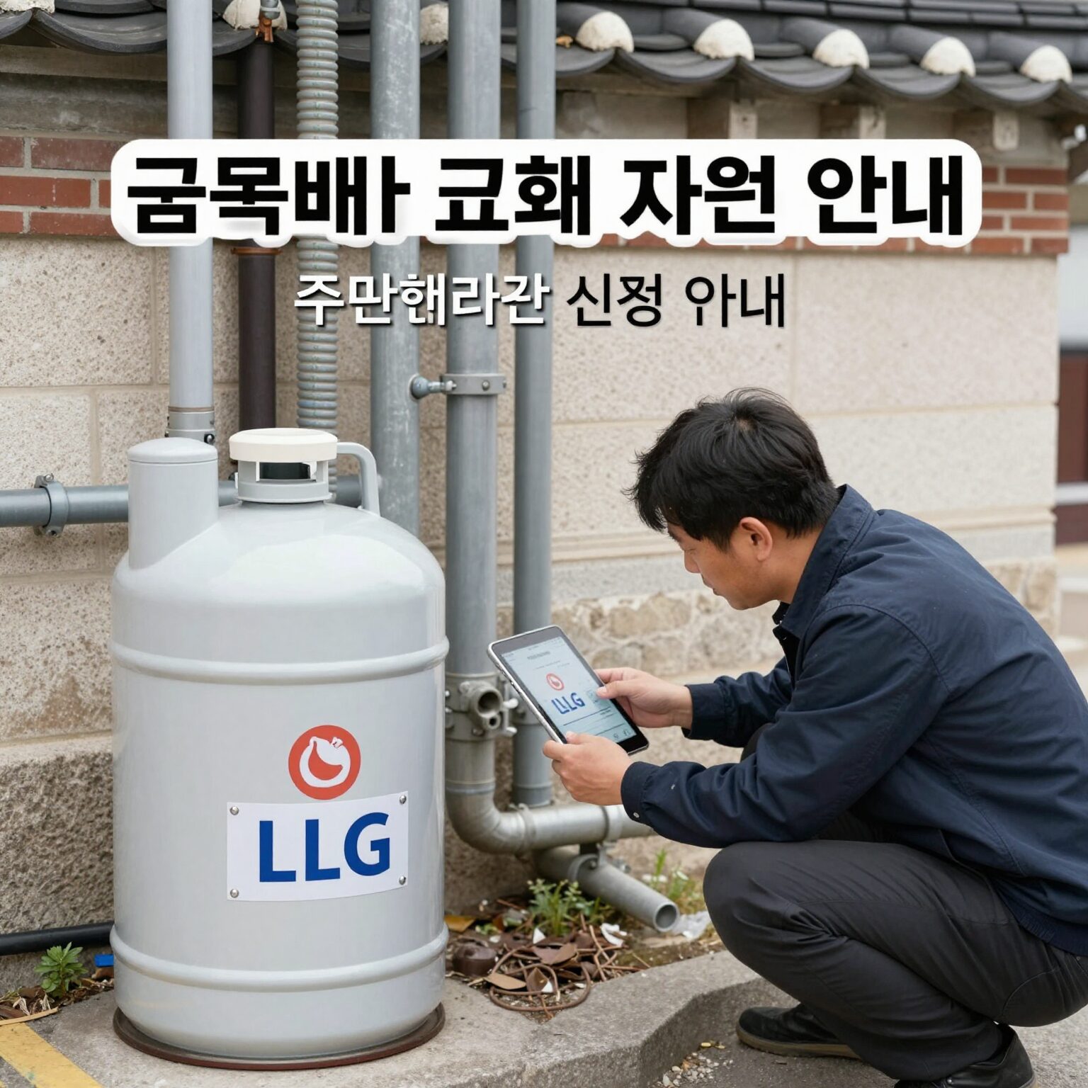 LPG 금속배관 교체 지원 사업 안내, 주민센터에서 신청 가능