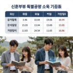 신혼부부 특별공급 소득 기준표로 외벌이 맞벌이별 우선 일반 추첨공급 비율과 소득 비율을 보여주는 인포그래픽