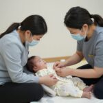 경상북도 산모신생아 건강관리 서비스 산후도우미가 산모와 신생아를 돌보는 모습