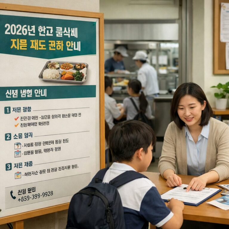 2026년 학교 급식비 지원 제도 변화와 신청 방법 안내