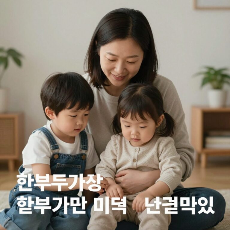 한부모가족 교육비 지원으로 아이와 함께 미소 지는 엄마
