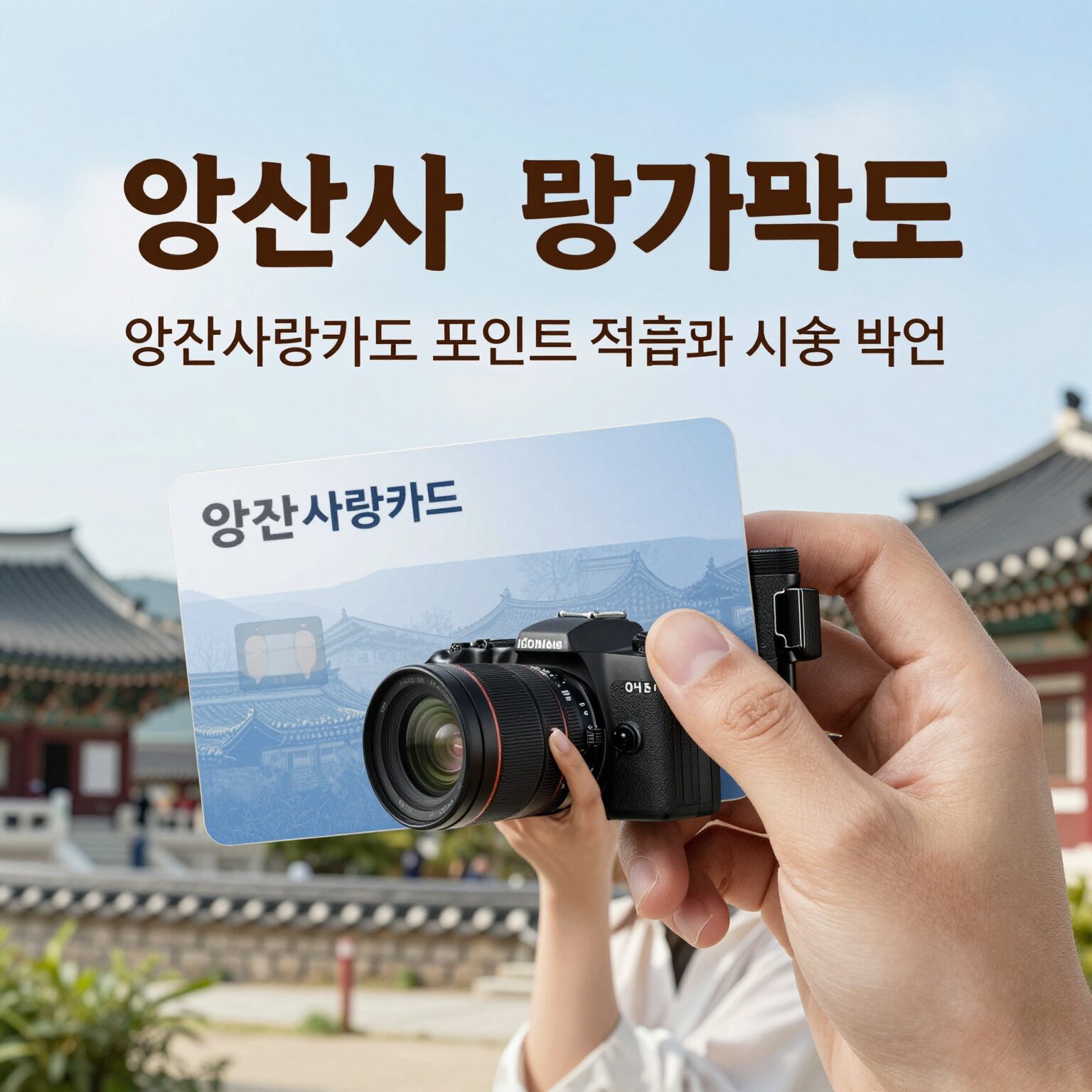 양산사랑카드 포인트 적립과 사용 방법을 설명하는 안내 이미지