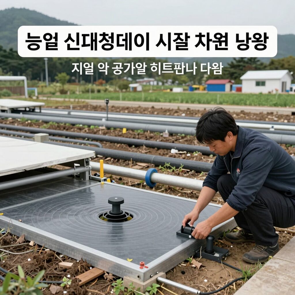 농업 신재생에너지 시설 지원 사업 이미지 - 지열 및 공기열 히트펌프, 배관 설비 등